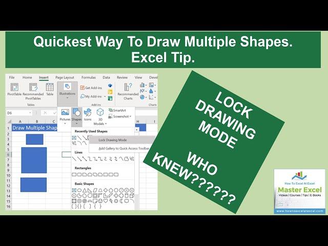 Draw Shapes In Excel Quickly