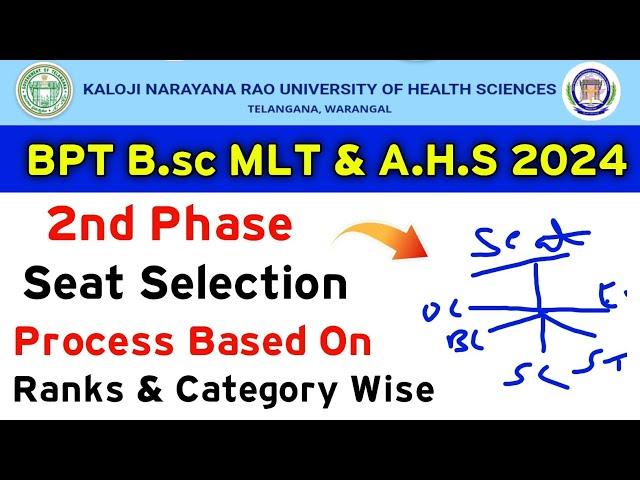 KNRUHS 2024 BPT BSc MLT & A.H.S 2nd Phase Counselling Seat Selection Process