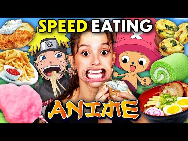 Speed Eating Challenge - Anime Edition! (Naruto, One Punch Man, One Piece)