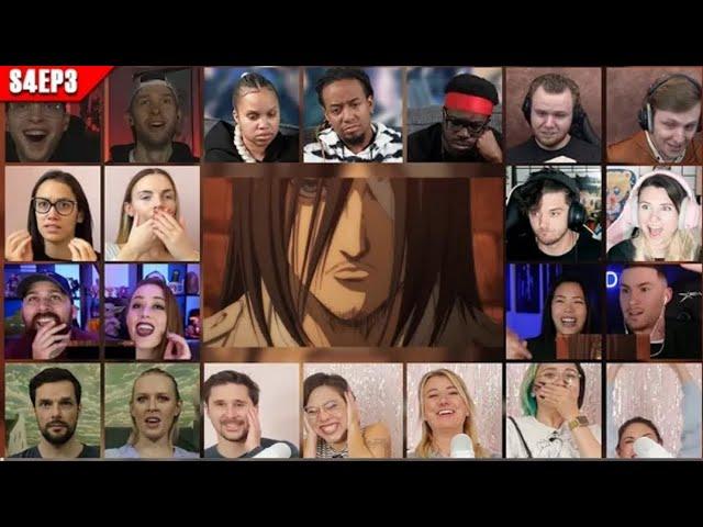 Attack on Titan Season 4 Episode 3 Reaction Mashup | 進撃の巨人