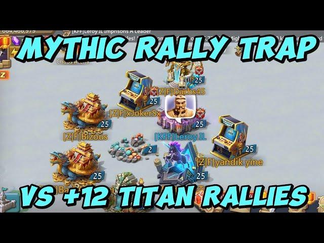 Mythic Rally Trap Vs +12 Mini Titans! How much Damage from a counter? Lords Mobile