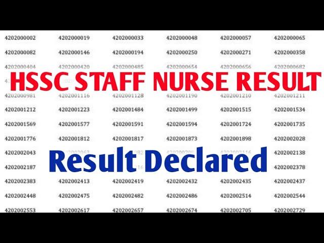 Hssc staff nurse result 2021| Hssc mphw, anm result| Hssc durga shakti final cuttoff/result| #hssc