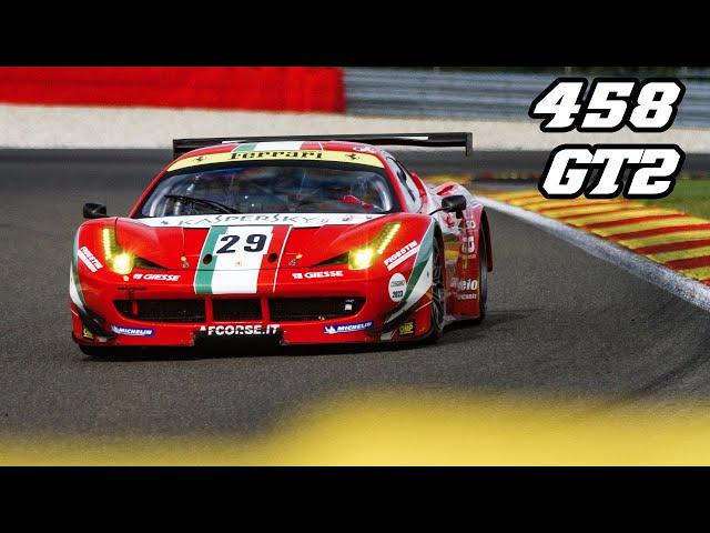 Ferrari 458 GT2 | Beautifull V8 sounds & Downshifts at Spa 2023