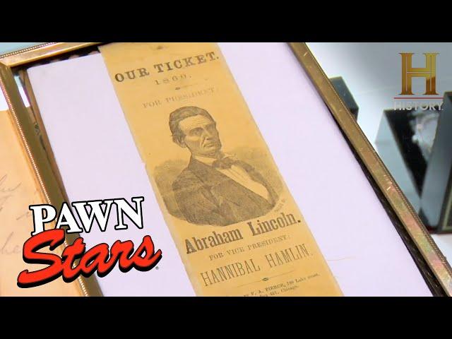 Pawn Stars: SUPER RARE Abe Lincoln Campaign Ribbon (Season 3)