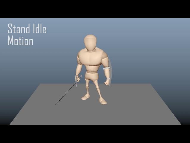 Game Animation - Warrior Stand Idle Motion