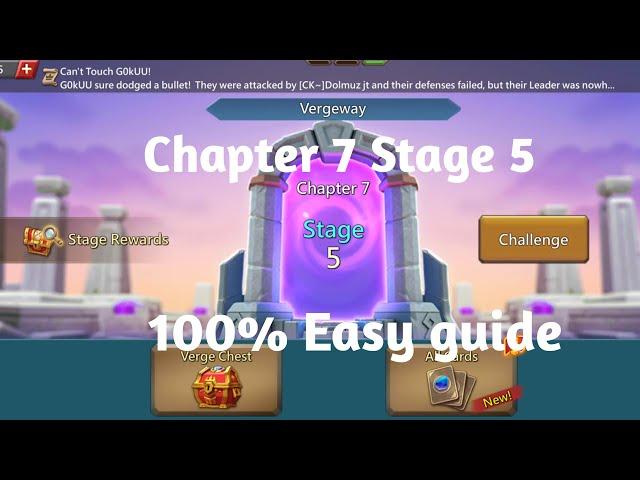 Lords mobile Vergeway chapter 7 Stage 5 easiest guide