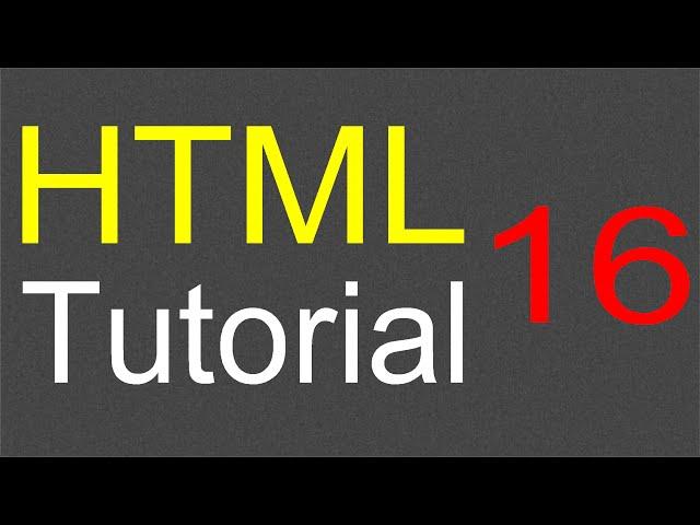 HTML Tutorial for Beginners - 16 - Drop-down list