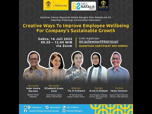 Webinar Creative Ways To Improve Employee Wellbeing For Company’s Sustainable Growth