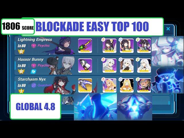 Blockade easy top 100 with Starchasm Nyx! VS Kumbhakarma Honkai Impact 3rd