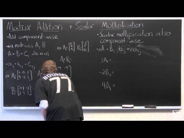 Matrix Addition and Scalar Multiplication