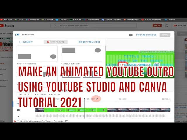 How to Add an End Screen or Outro to YouTube Videos (2021 Tutorial) || Easy & Simple (CANVA)