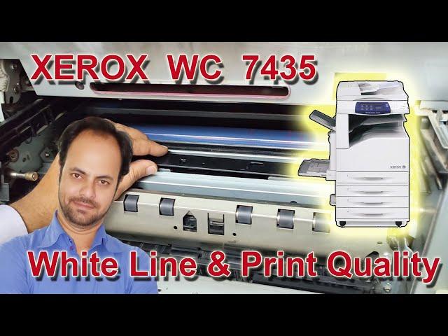 How To Solve XEROX 7435 White Line & Print Quality Issue  Hindi/Urdu and English Subtitle