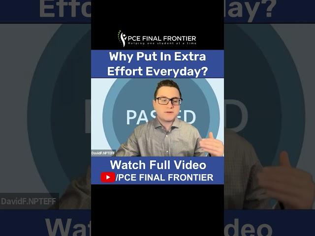 Why Put In Extra Effort Everyday | PCE Exam | PT Exam | Physiotherapy Exam in Canada