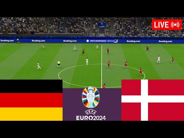 Germany vs Denmark LIVE. Euro Cup 2024 Germany Full Match - Simulation Video Games