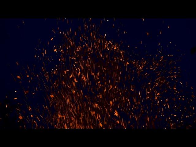 Fire sparks with black background / Free Download Visual Effects