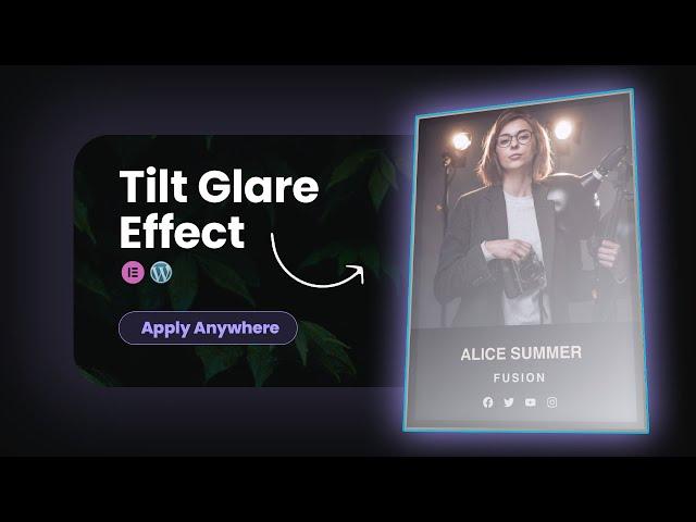 Elementor 3D Tilt & Glare Effect in Flex Container | WordPress & Elementor Tutorial for Beginners