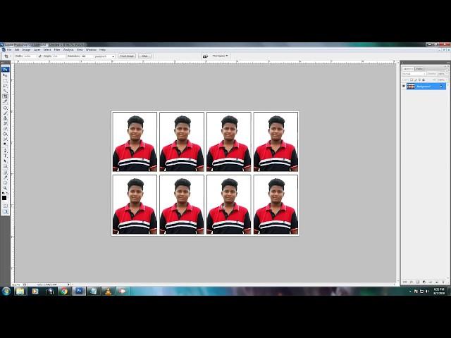 How To create Passport Size photo in photoshop CS3