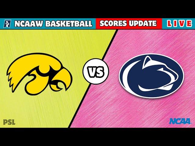 Penn State vs Iowa Hawkeyes | NCAAW College 2025 | Iowa Women's basketball Live Score Updates today