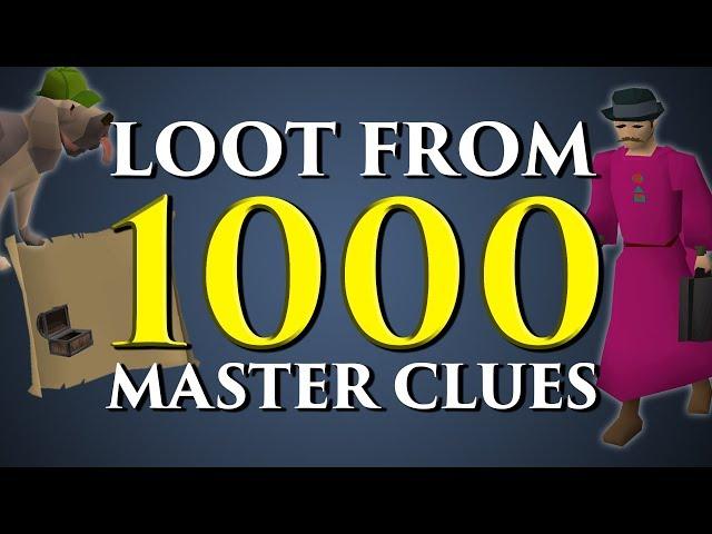 Loot from 1,000 Master Clue Scrolls - Mod Ayiza vs Mod Roq Old School RuneScape