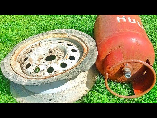 Great Idea from a Gas Cylinder and a Disc from a Car.