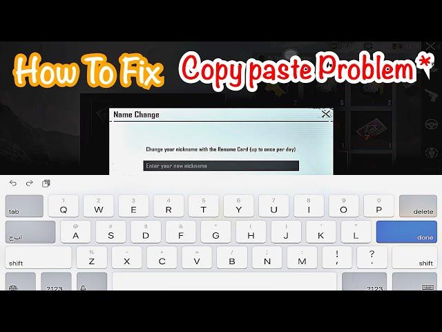 How fix PUBG MOBILE copy and paste problem