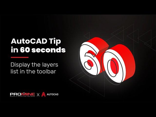 Display the layers list in the toolbar | TOOLBAR | AutoCAD Tips in 60 Seconds