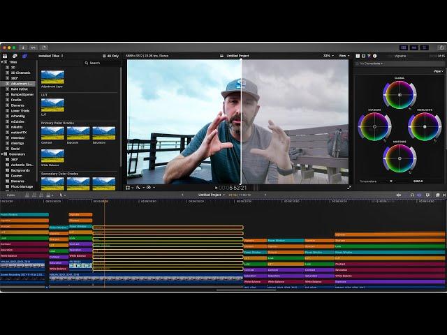 ADVANCED Adjustment Layers Final Cut Pro - Color Grading FCPX