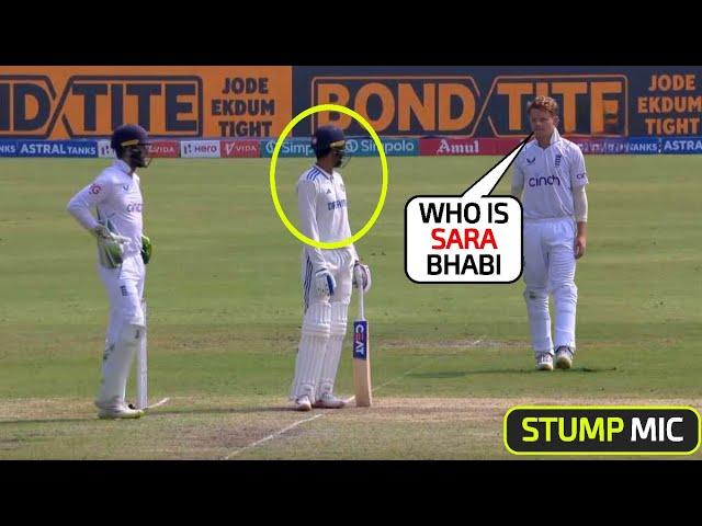 Stump Mic Ollie Pope said "Who is Sara Bhabi" to Shubman Gill after hearing the Crowd in Ind vs Eng