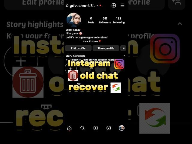 Instagram old chat recovery || how to recover deleted chats on Instagram #shorts