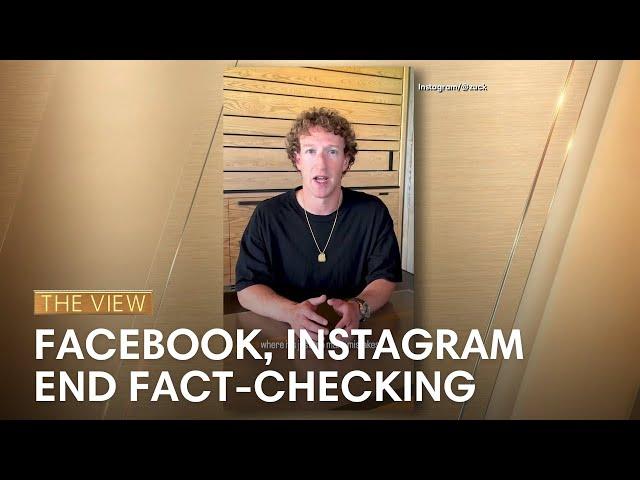 Facebook, Instagram End Fact-Checking – Part 1 | The View