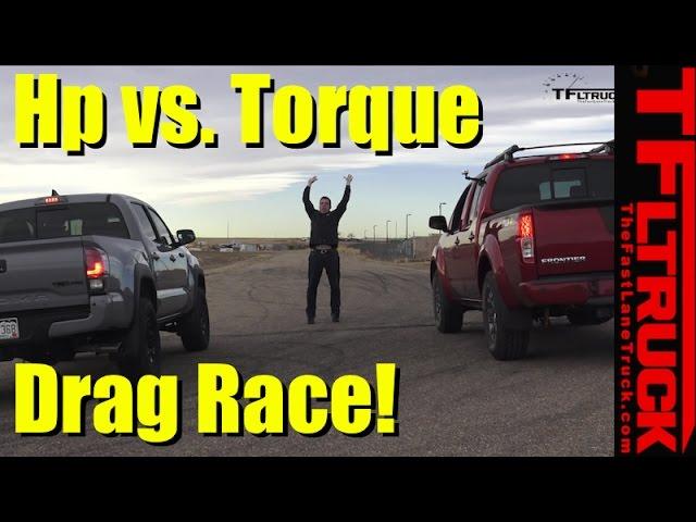 2017 Toyota Tacoma TRD Pro vs Nissan Frontier PRO-4X: Drag Race, HP vs Torque