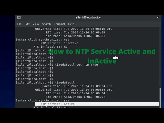 How to NTP Service Active and InActive