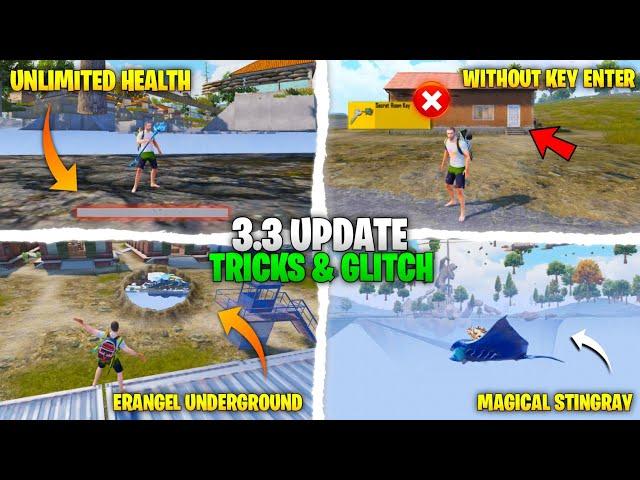 OH NO! Top 7 Brand New 3.3 UPDATE Tricks And Glitch In BGMI PUBG | Unlimited Health | Bgmi Glitchs