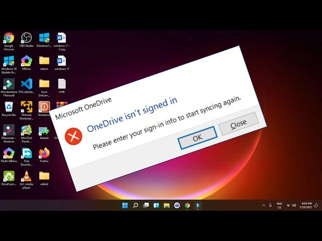 OneDrive isn't Signed in (Tidak Bisa Login) SOLVED