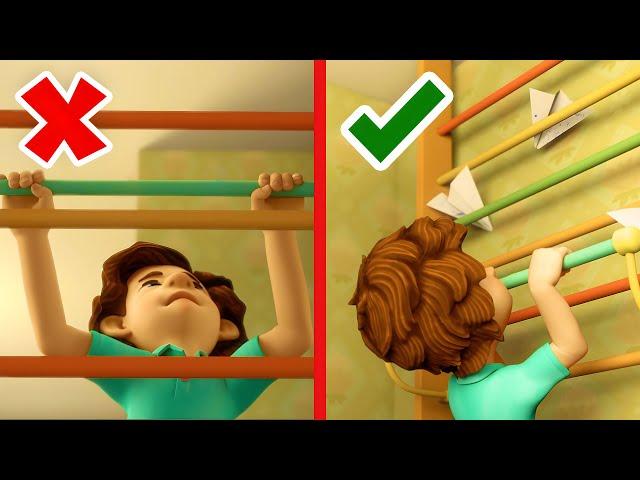 Tom Thomas' Big Workout  Can he do a pull-up? | The Fixies | Educational Animation for Kids