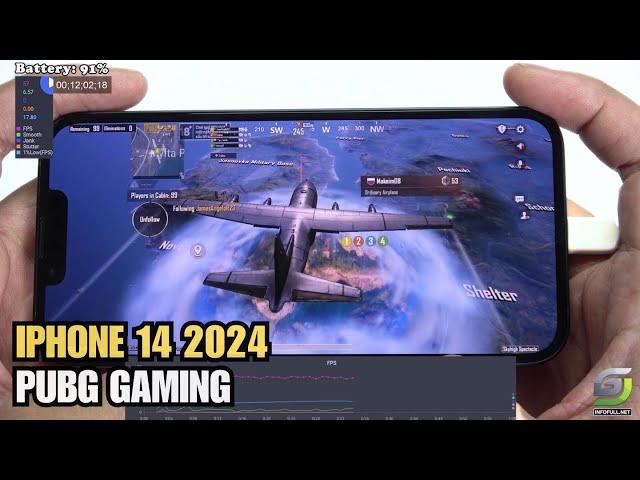 iPhone 14 test game PUBG Mobile 2024 | Apple A15 Bionic