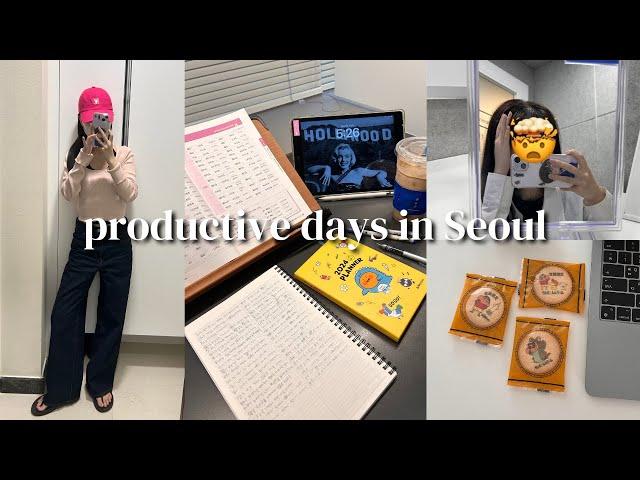 sub) 𝐩𝐫𝐨𝐝𝐮𝐜𝐭𝐢𝐯𝐞 𝐬𝐭𝐮𝐝𝐲 𝐯𝐥𝐨𝐠 in Korea  Korean study cafe  • study diaries in Seoul 