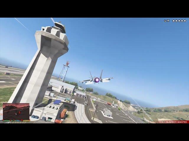 GTA 5 - Fighter Jets Air Combat + Six Star Escape