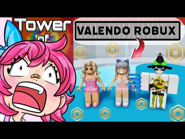 DESAFIEI minhas AMIGAS BARBIE e ET no TOWER valendo ROBUX - Roblox