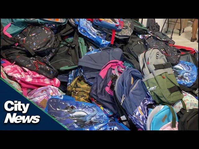 10th annual backpack drive for Edmonton Families