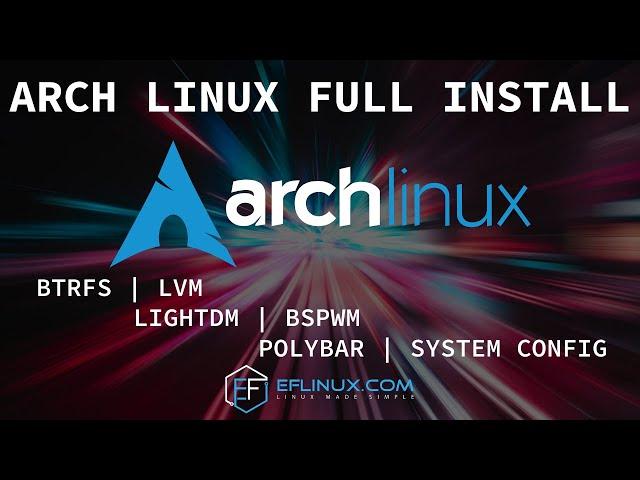 Arch Linux Full Install: April 2021 ISO