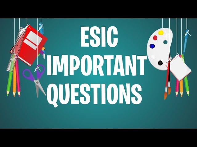 ESIC IMPORTANT QUESTIONS #nursing #nursingexamquestions