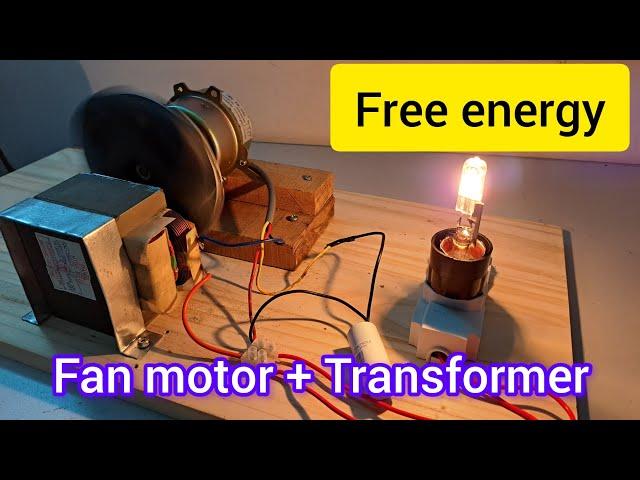 How to Make Free Energy Generator With  Fan Motor