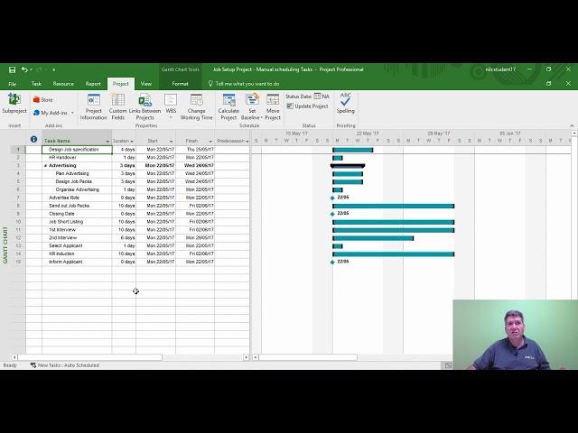 Microsoft Project Tutorial: Creating and Controlling Automated and Manual Scheduled Tasks