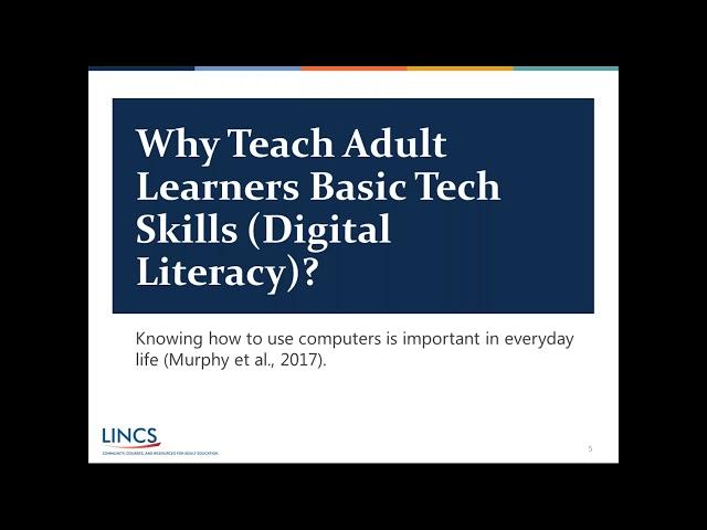 Tips for Teaching Adult Learners Basic Technology Skills