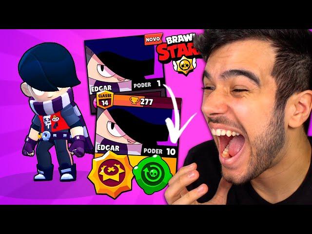 UPEI O NOVO BRAWLER EDGAR PRO NÍVEL MÁXIMO NO BRAWL STARS!!