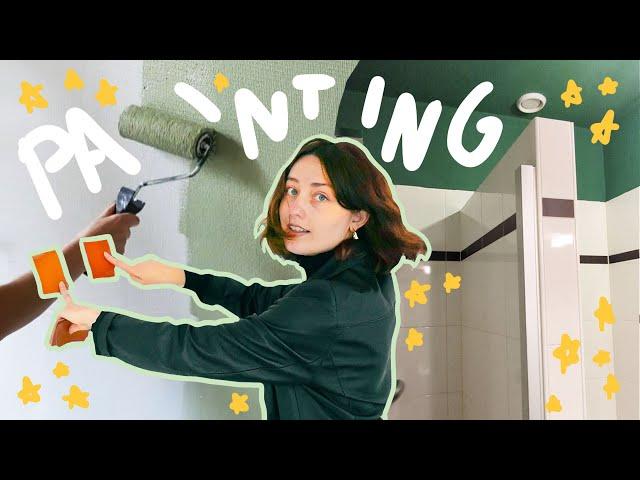 painting my new apartment & vintage decor haul 🪞 moving vlog #2