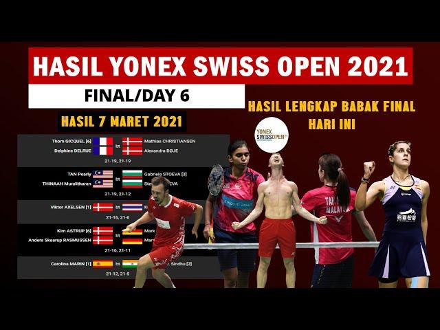 HASIL FINAL YONEX SWISS OPEN 2021 DAY 6, Denmark Juara UMUM  | BADMINTON SWISS OPEN 2021