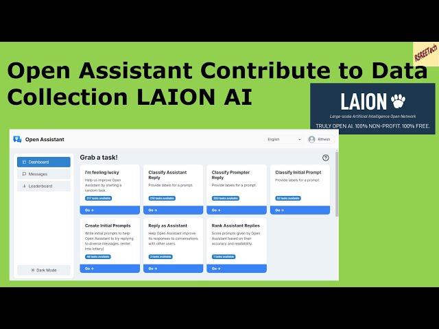 Open Assistant Contribute to Data Collection LAION AI Open Source ChatGPT