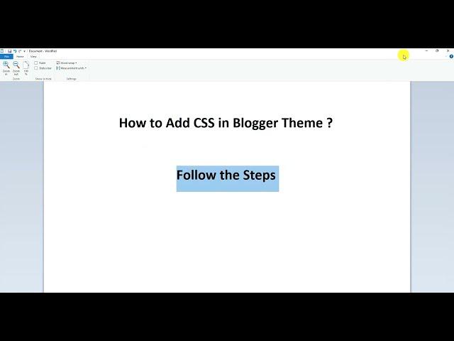 How to Add CSS Code in Blogger Theme?